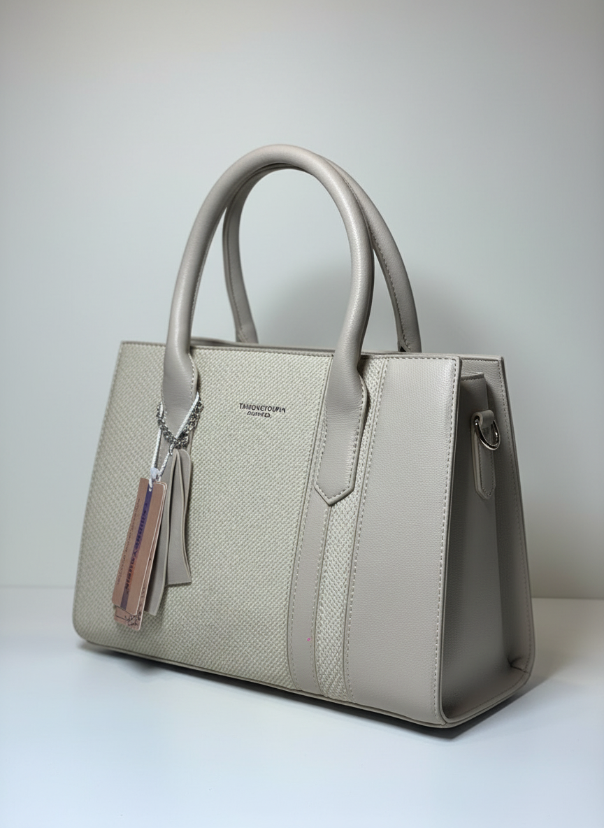 حقيبة بيضاء - محافظة على الشكل واللون