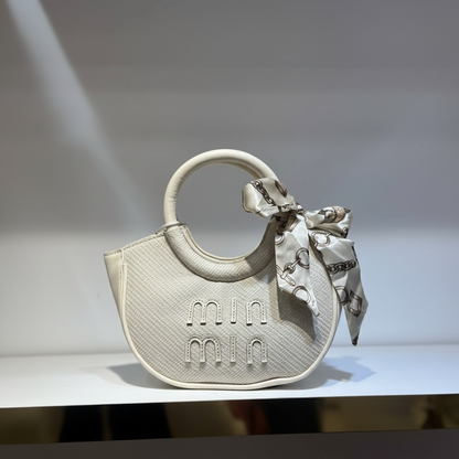 Sac crème foulard chaînes